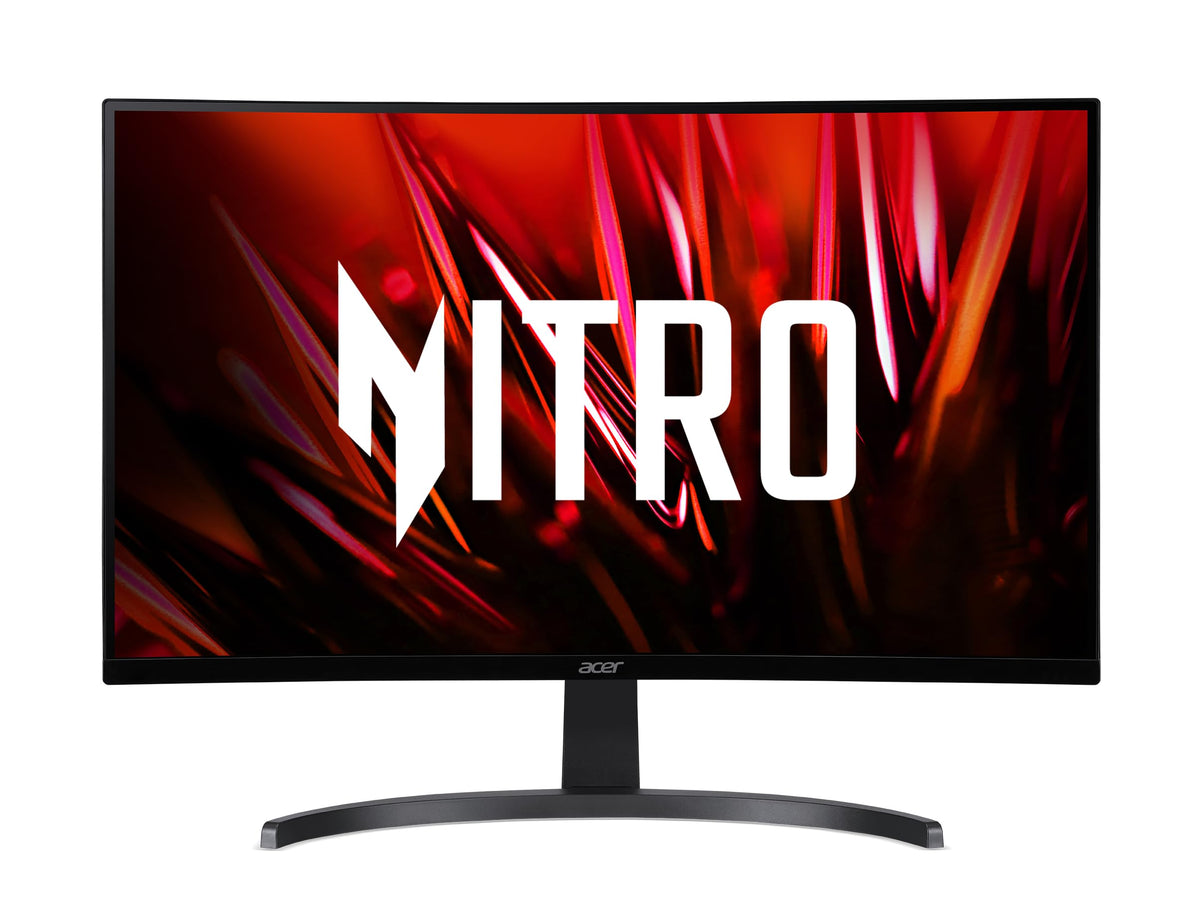 Front view of Acer Nitro ED273U 27-inch curved monitor for immersive gaming visuals.
