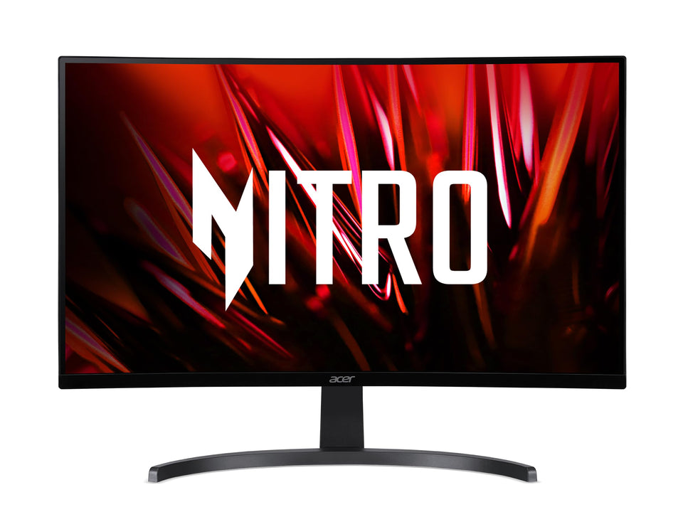 Front view of Acer Nitro ED273U 27-inch curved monitor for immersive gaming visuals.