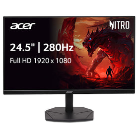Acer Nitro KG251Q front view with zero-frame design for expansive screen real estate.