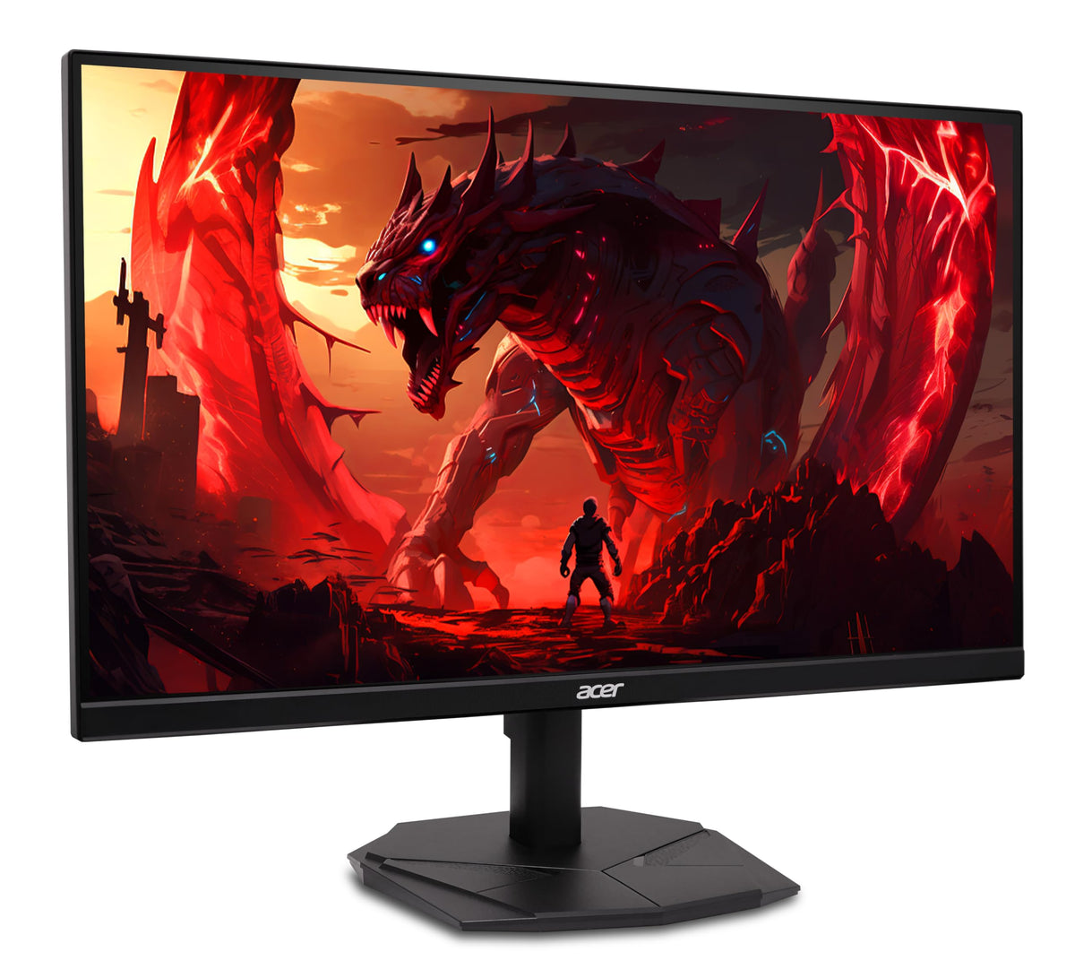 Acer Nitro KG251Q zero-frame multi-monitor setup for seamless side-by-side displays.