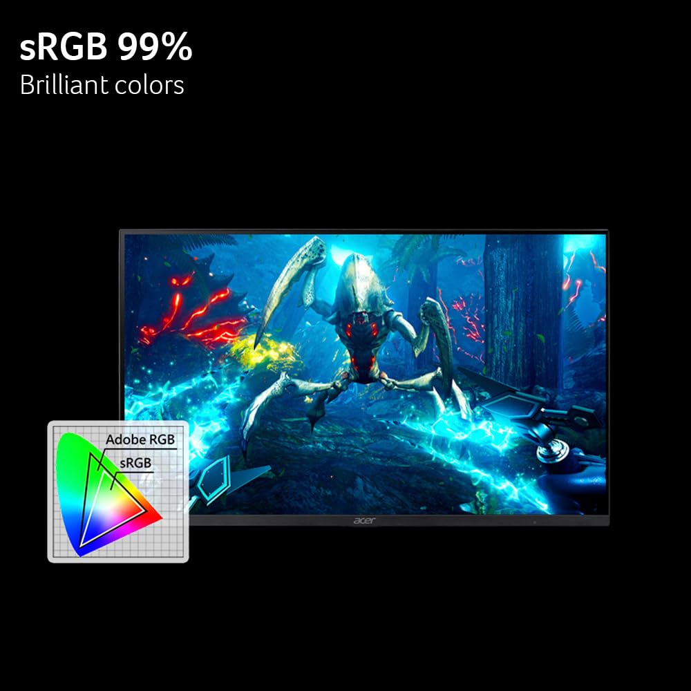 Acer Nitro KG271 P6bip sRGB 99% color accuracy for faithful visuals