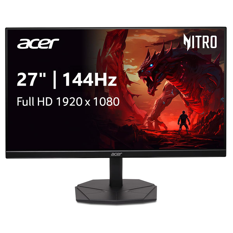 Acer Nitro KG271 P6bip zero-frame design maximizes desk space for multi-monitor setups
