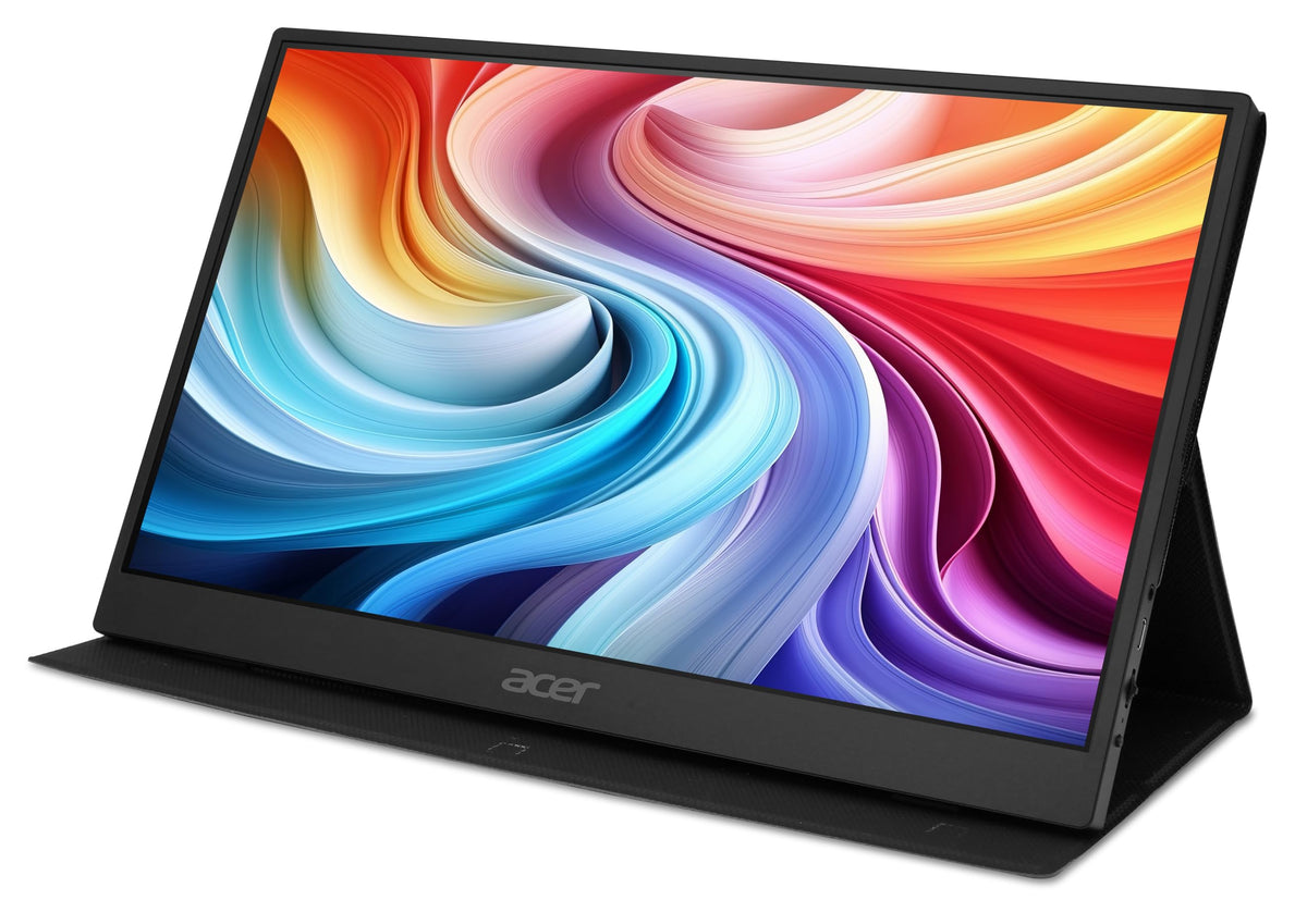 Acer Nitro monitor tilted for comfortable viewing angles during sessions.