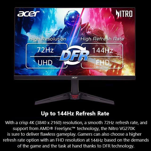 DFR to FHD 144Hz provides flexible performance for fast-paced titles