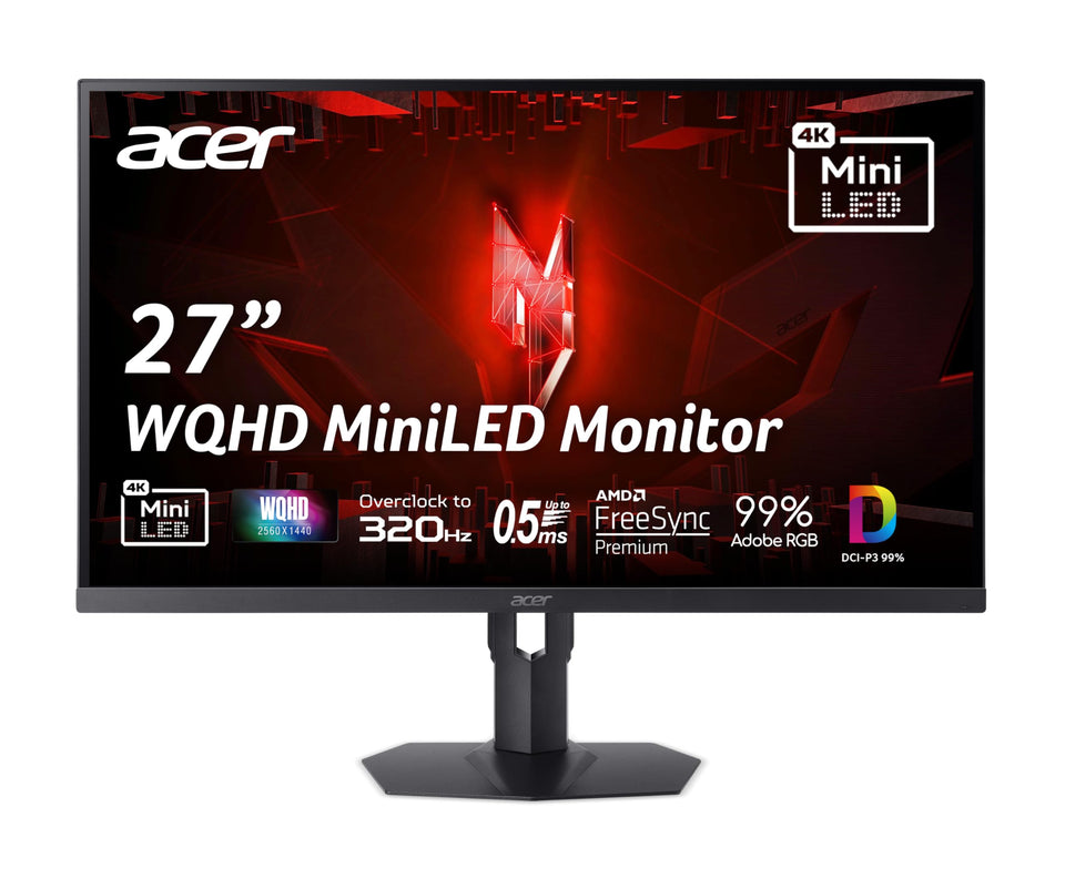 Acer XV275U miniLED contrast for immersive gaming scenes