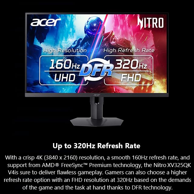 Acer Nitro XV325QK 160Hz refresh for smooth gameplay