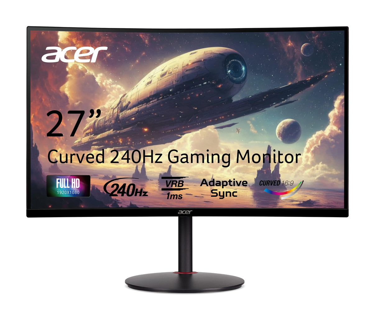 Acer Nitro XZ270 curved 27-inch monitor delivers immersive gaming visuals.