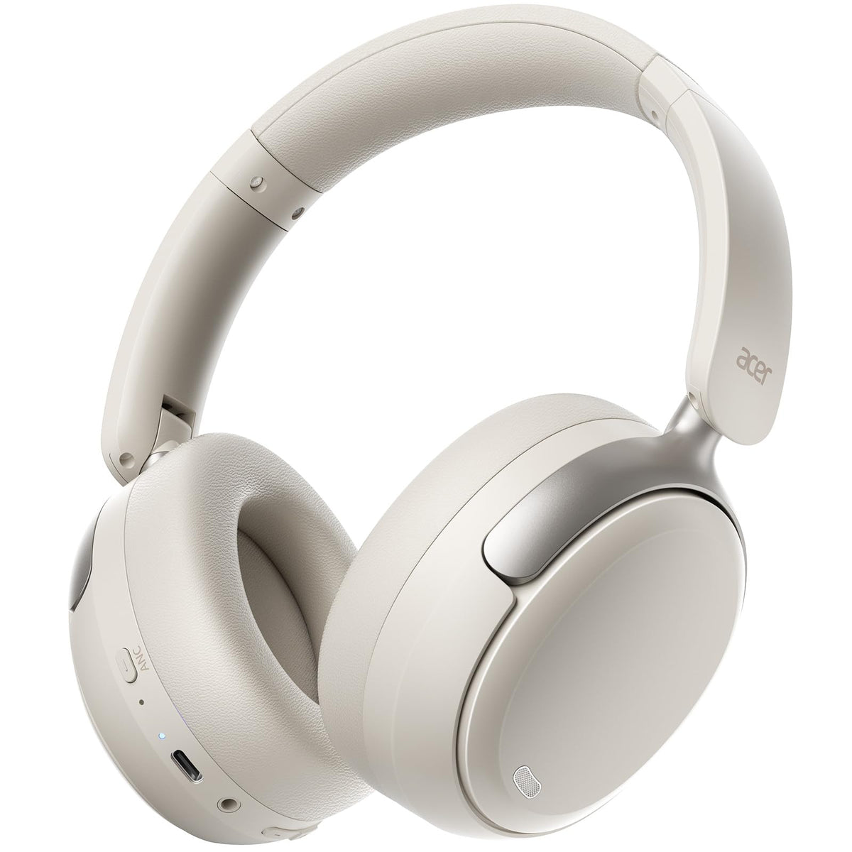 Acer OHR516 front view showing sleek white design and controls for comfortable travel