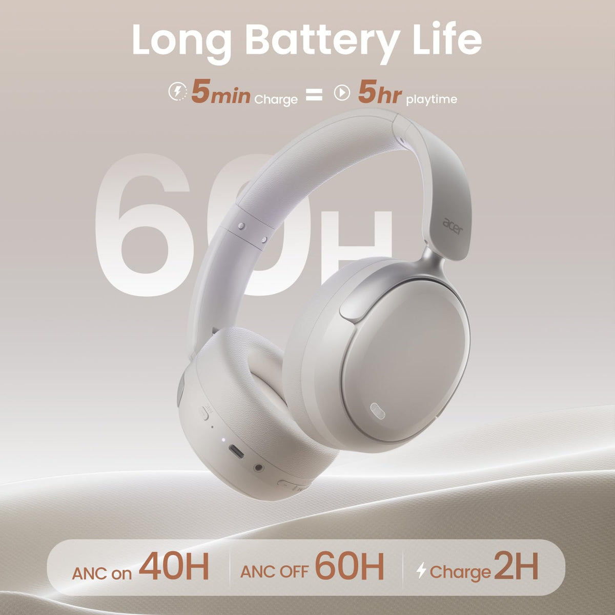 Person wearing Acer OHR516 on commute enjoying noise reduction and clear audio
