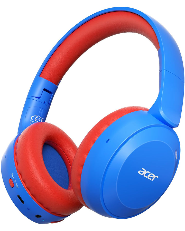 acer front packaging showing headphones and features for safe listening