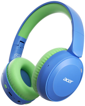 Acer front packaging showing safe kids headphones and certification benefits