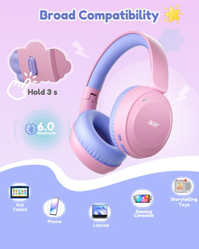 Acer OHR668 worn by child using tablet for learning and calls