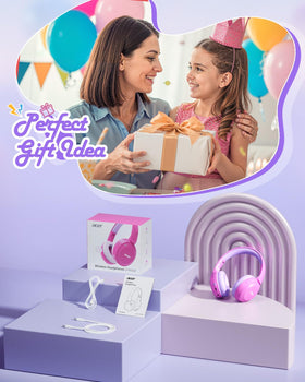 Child wearing Acer OHR668 while using tablet benefit: clear voice and learning support