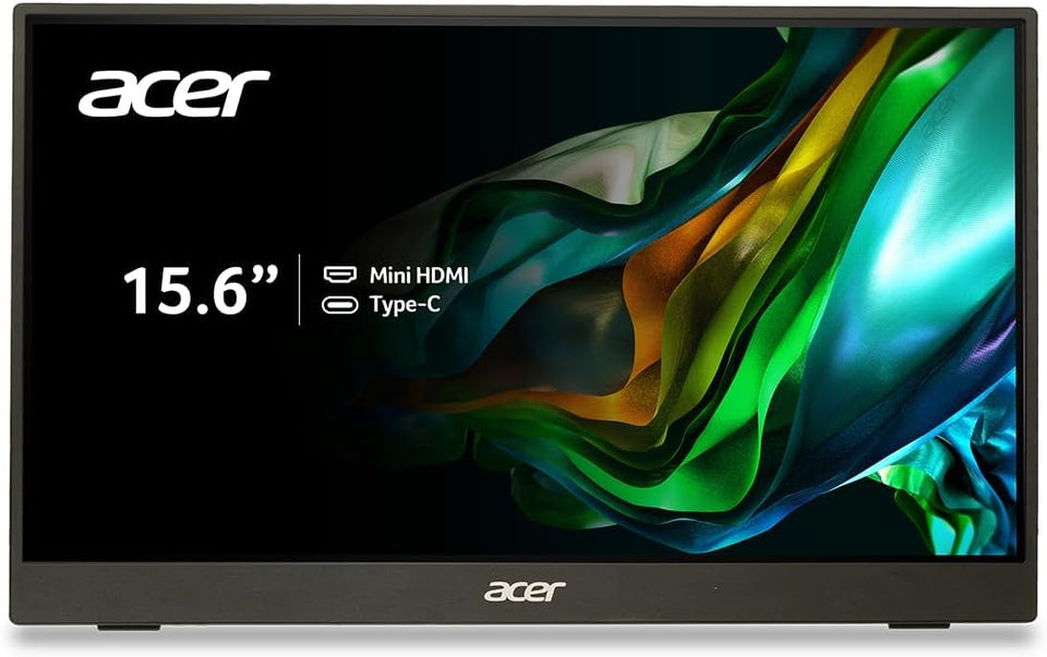 Acer PM161Q front view shows a compact 15.6-inch Full HD display for on-the-go productivity