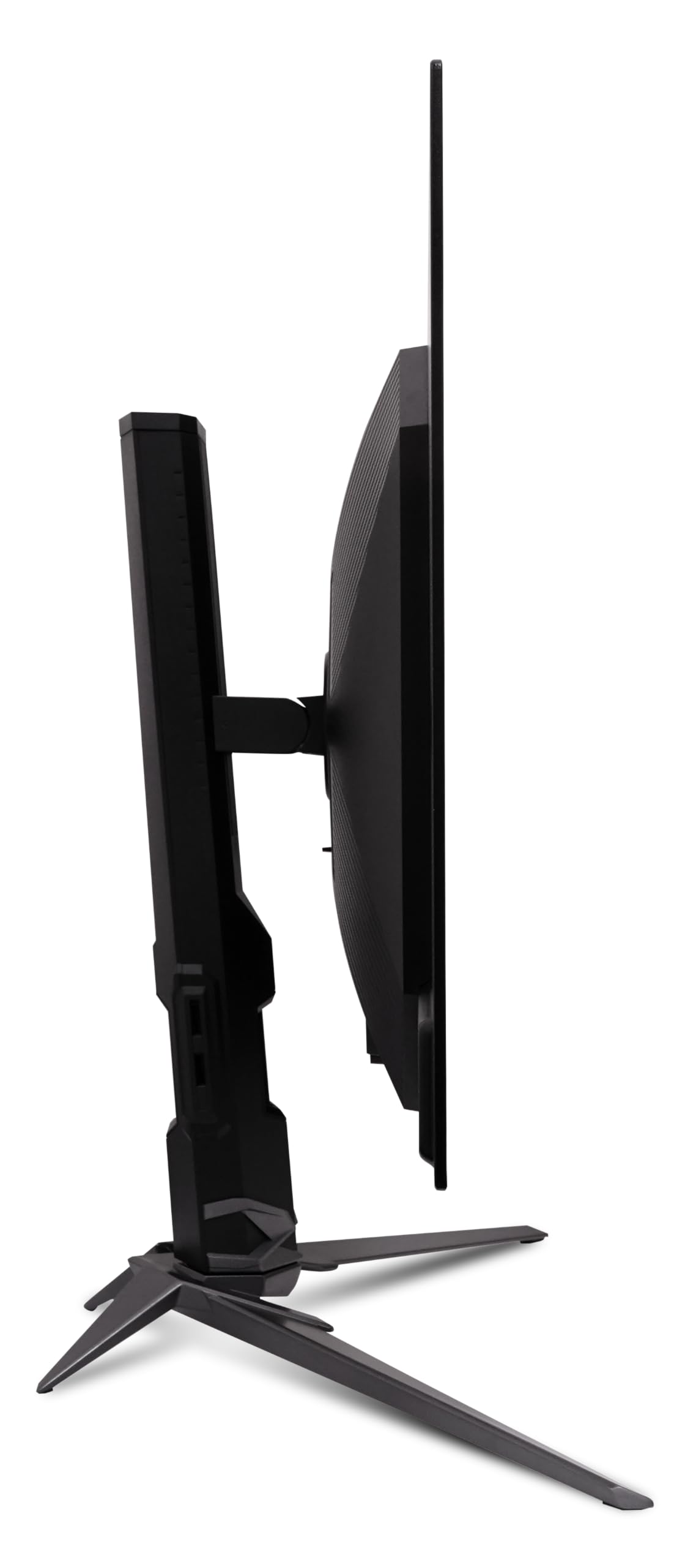 Acer Predator 31.5-inch OLED ergonomic stand with tilt, swivel, and height adjust.