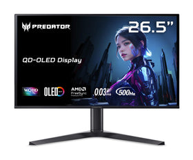 Acer Predator X27U OLED 26.5-inch front view with vibrant colors.