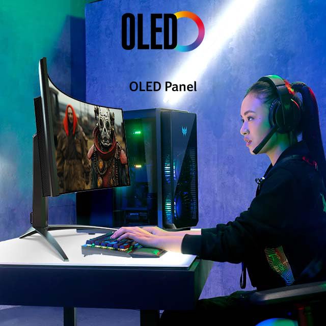 Acer Predator X34 color gamut with 99% DCI-P3 for vibrant visuals