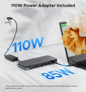 Fast data transfer with USB-A/C and reliable wired networking