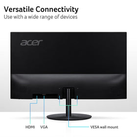 Acer SB272 ergonomic tilt lets you adjust angle for comfortable viewing.