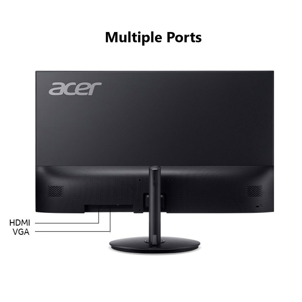 Acer SH322Q HDMI and VGA ports simplify laptop and console connections.