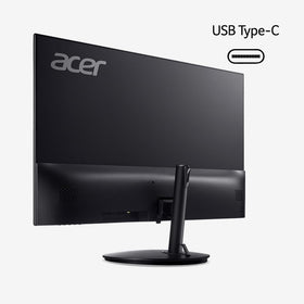 Acer SH322QK ErgoStand with height adjustment and tilt.