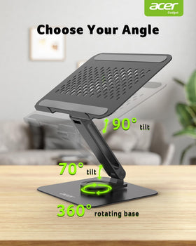 Acer stand in swivel action demonstrating easy one‑hand screen sharing