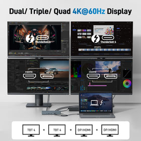 Acer dock with two DisplayPort outputs for extra screens