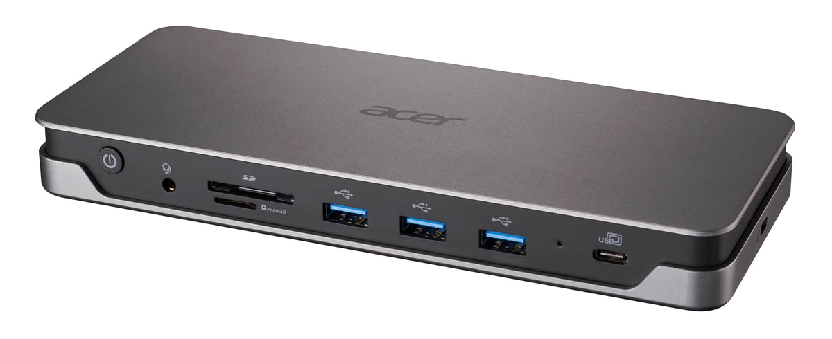 Acer USB-C Gen 1 Dock front view with accessible ports for quick connections