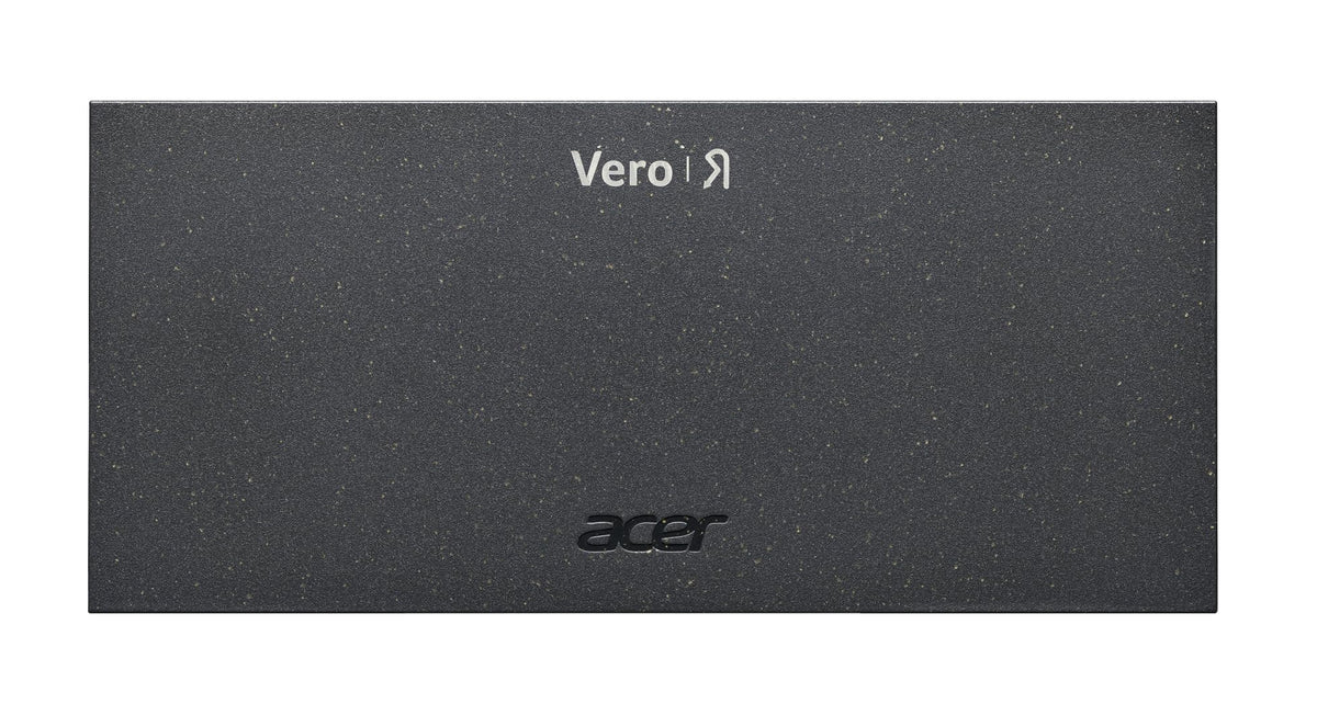 Acer Vero dock on desk lifestyle shot showing tidy workstation and cable management