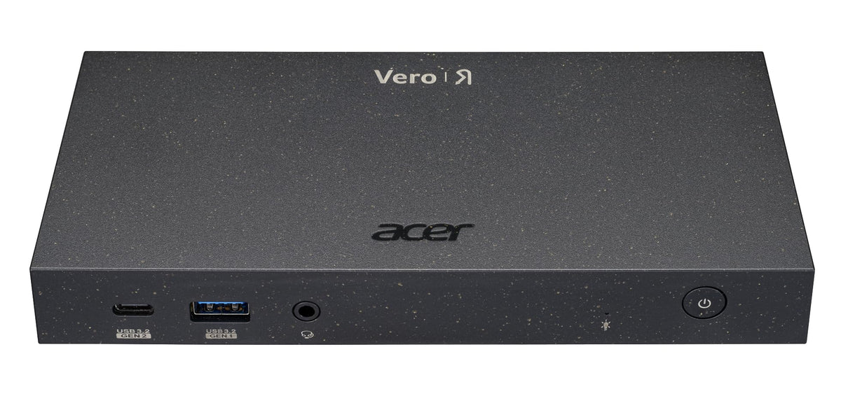 Acer Vero dock USB ports closeup demonstrating fast data transfer and device charging
