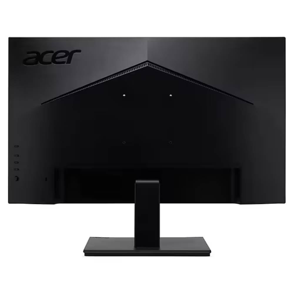 Acer monitor rear ports and cable routing for easy setup.