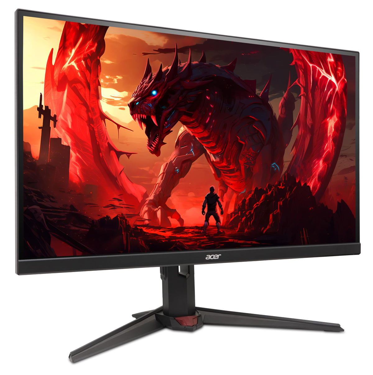 Acer XVA270U ErgoStand offering tilt, swivel, pivot, and height adjustments