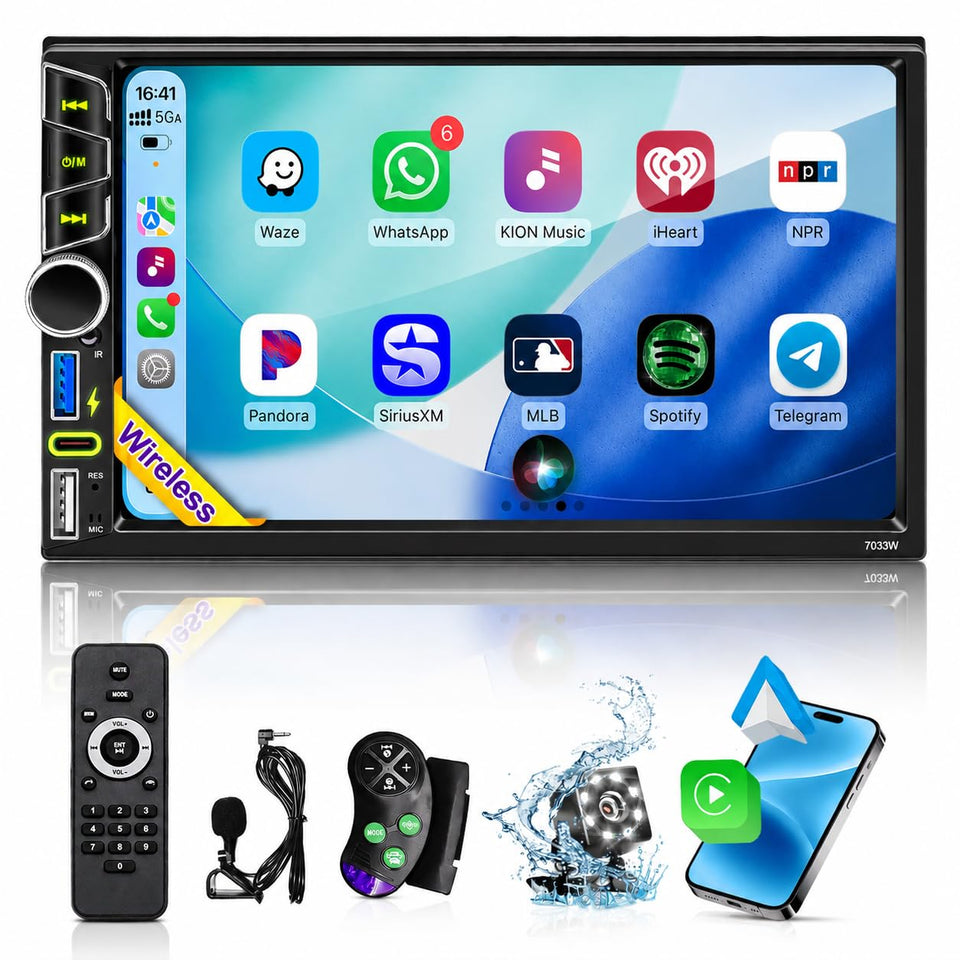 Acerkyt front panel showing 7-inch display and touchscreen benefits