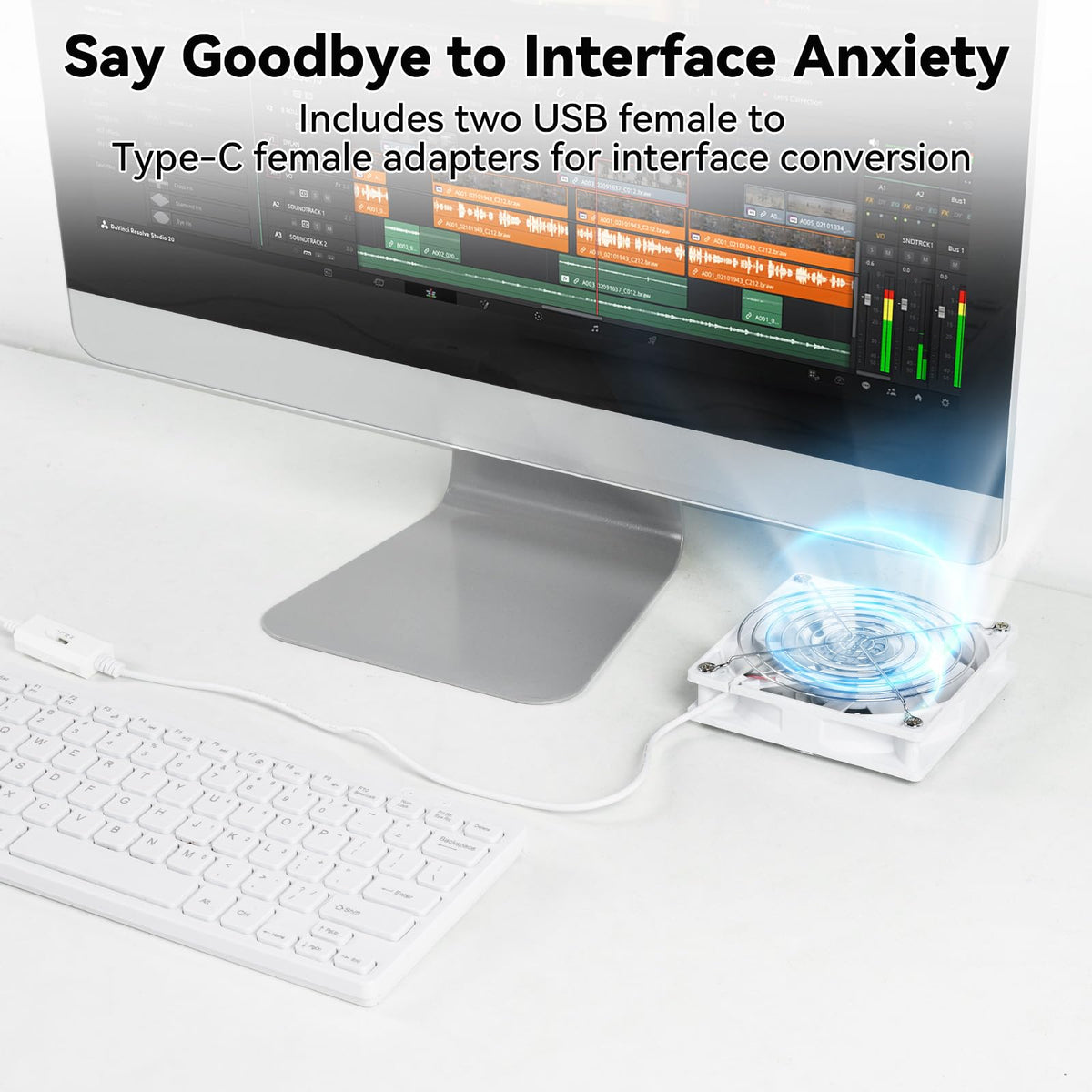 aceyoon USB fan side grill detail showing safe protective design.