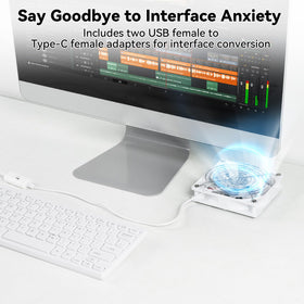 aceyoon USB fan side grill detail showing safe protective design.