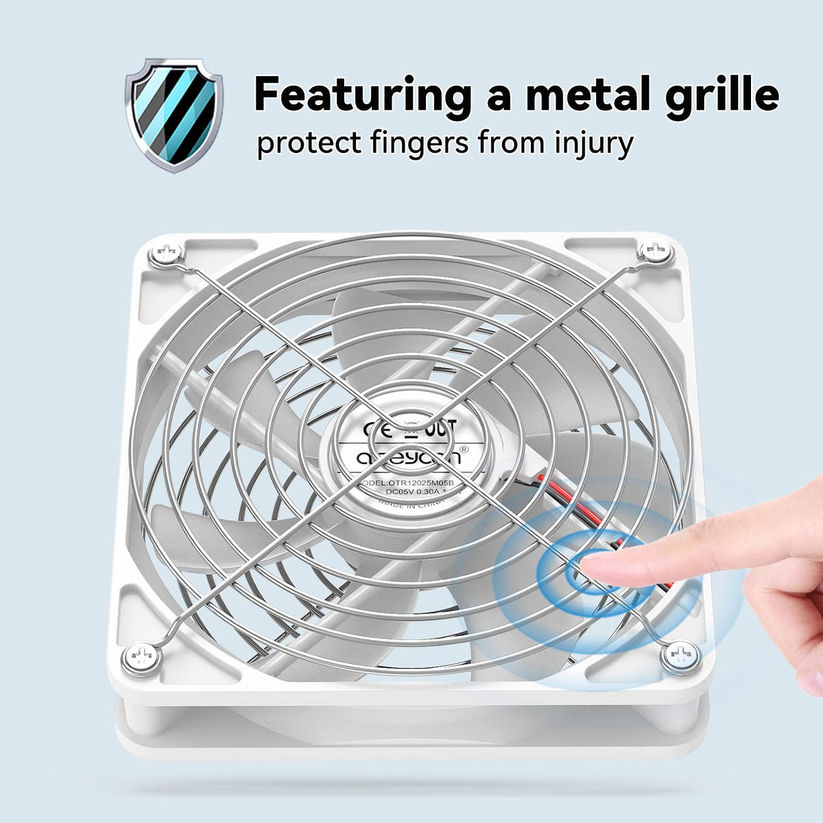 aceyoon durable dual-ball bearing 45000-hour fan for long-lasting performance.