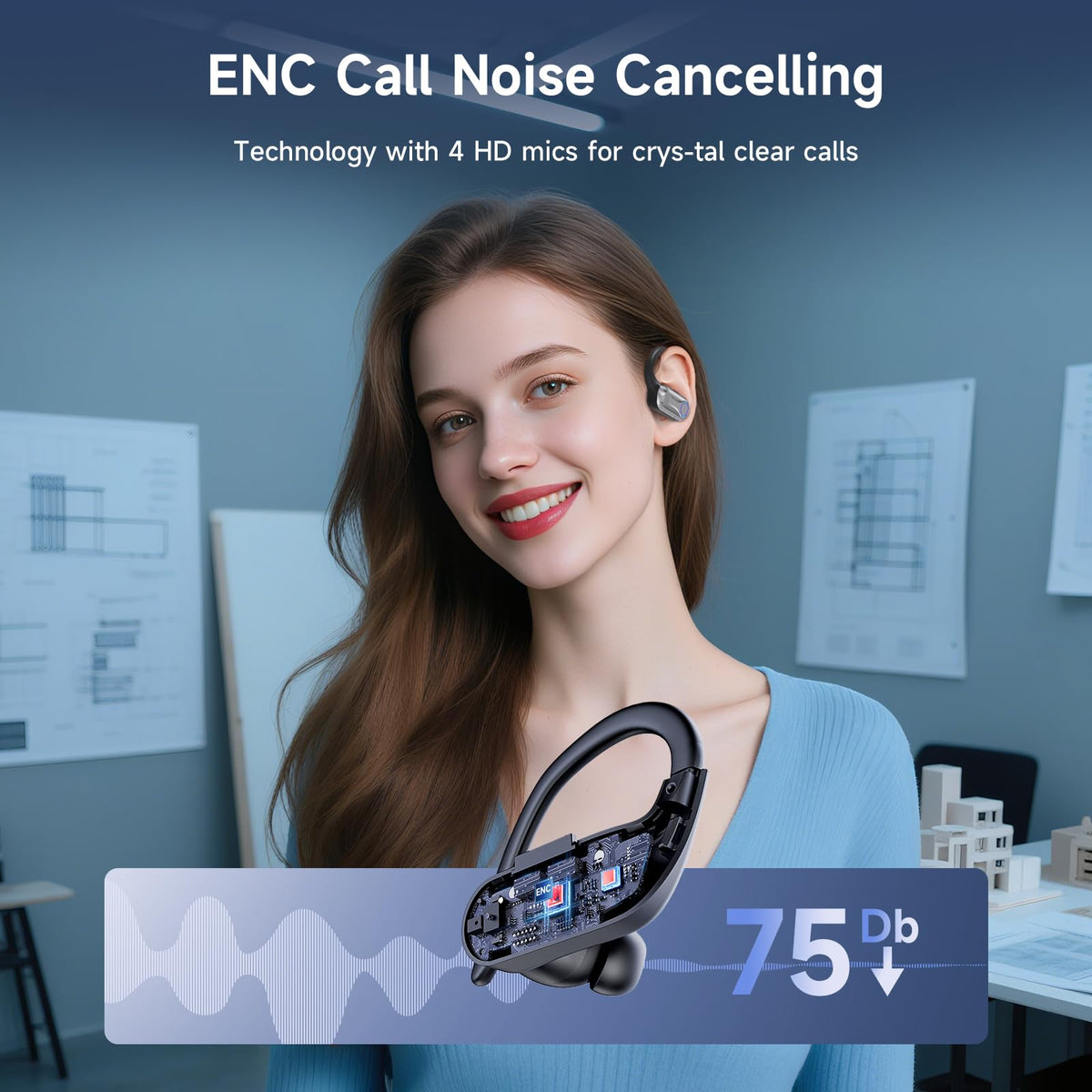 Acjohtin smart touch controls simplify playback and calls across devices.