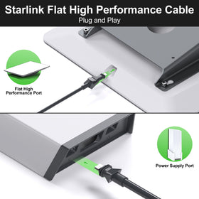 Ackno Starlink FHP cable outdoors weatherproof for harsh weather.