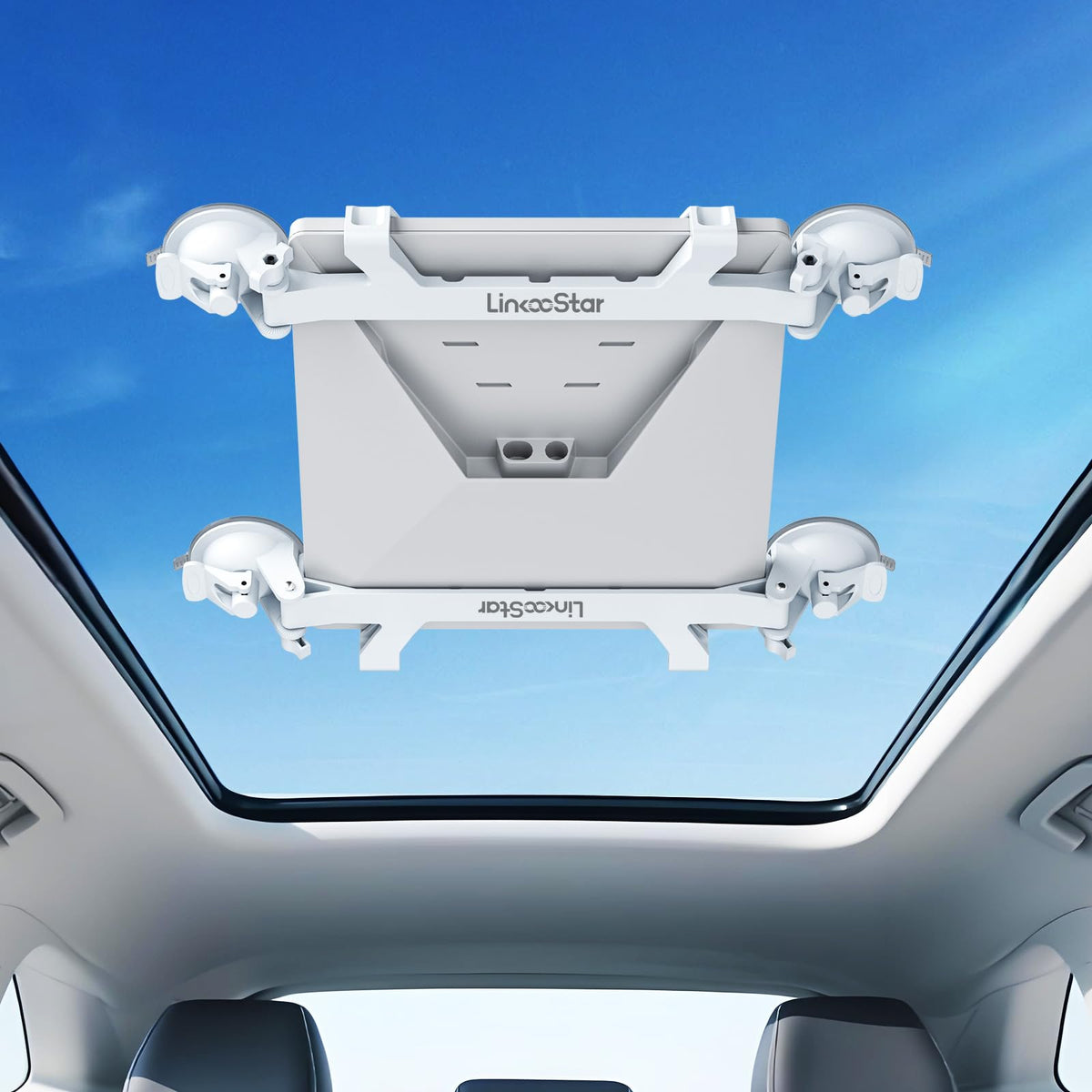 Ackno front view of mount showing secure cradle and compatibility benefits