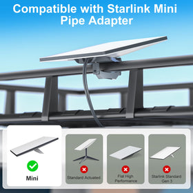 Ackno height adjustment feature on Starlink Mini roof mount for perfect fit