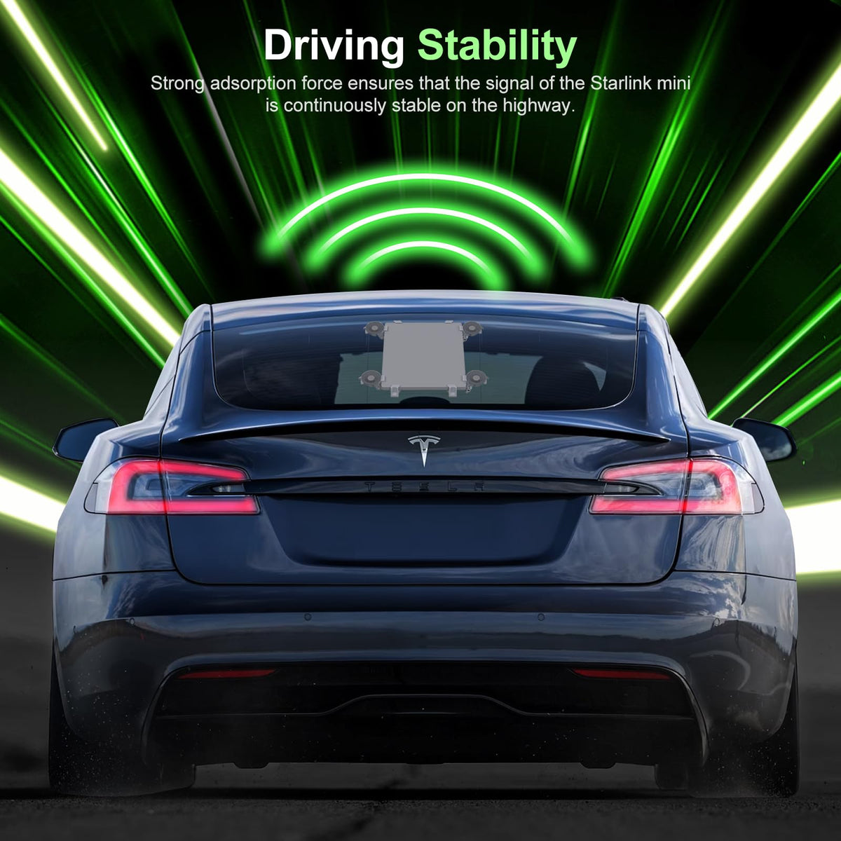 Ackno mount installed on windshield showing stable on-road connectivity benefit
