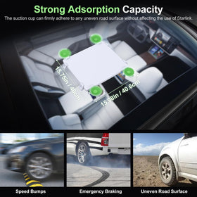 Ackno mount attached at sunroof showing versatile vehicle placement benefit