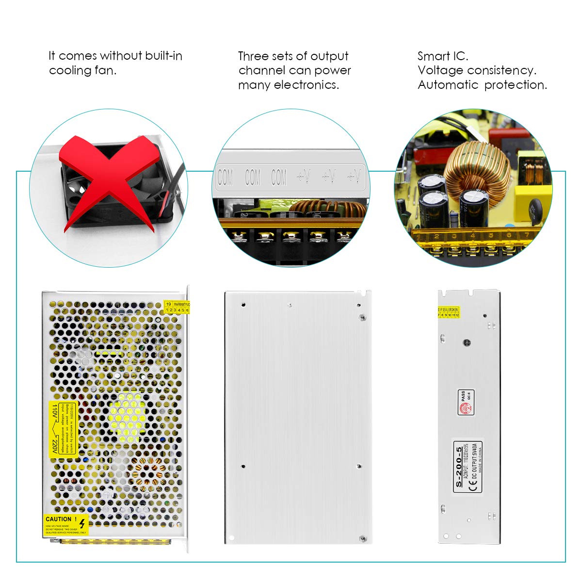 Aclorol CCTV security system power supply ensuring stable operation.