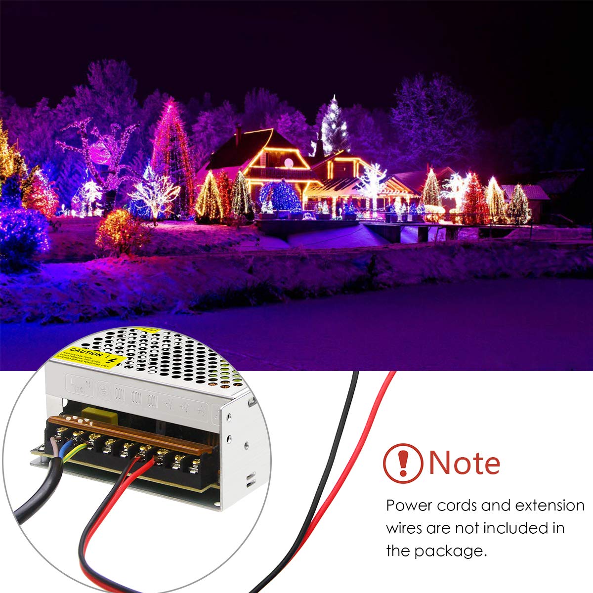 Aclorol dual-output 5V power supply supports two loads simultaneously.