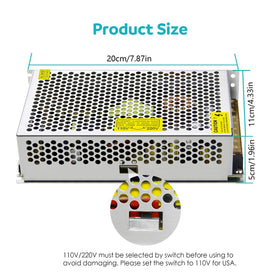 Aclorol universal 5V 40A power converter powering CCTV and devices reliably.