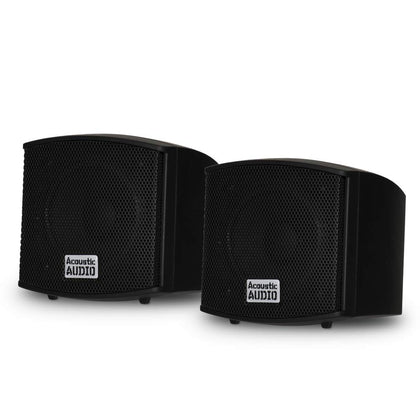Acoustic Audio AA321B front view showing grille and compact footprint for discreet placement