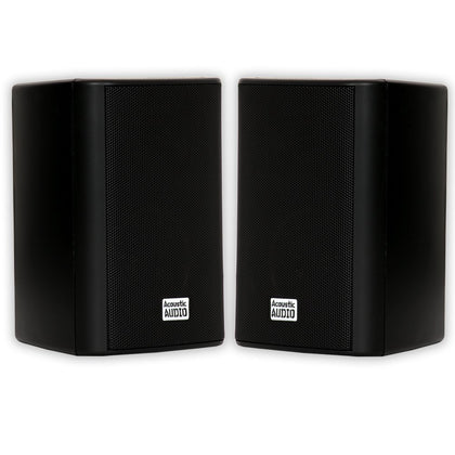 Acoustic Audio AA351B front view showing speakers and compact cabinet, durable outdoors