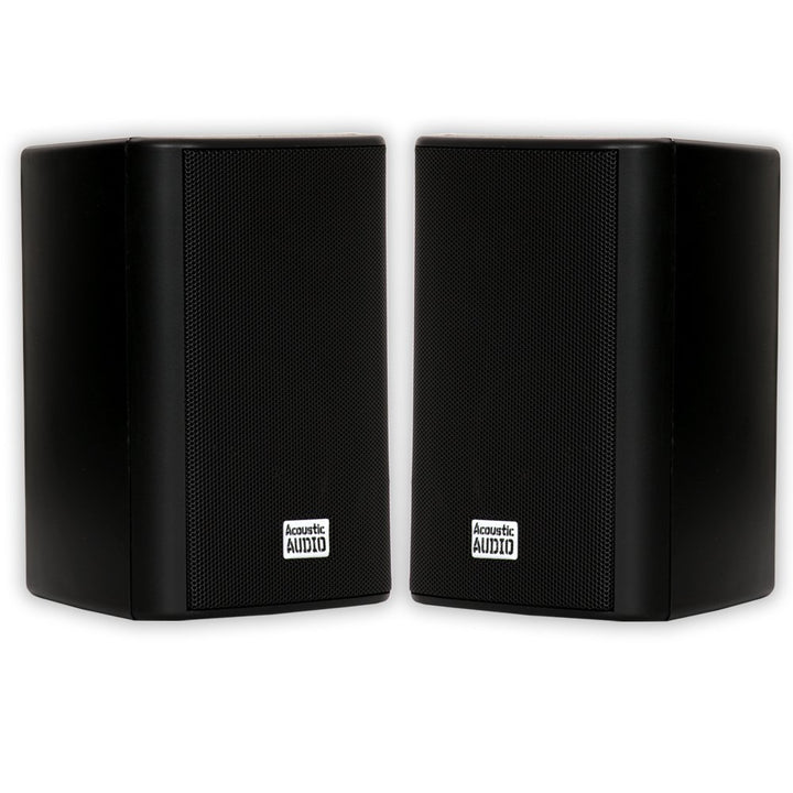 Acoustic Audio AA351B front view showing speakers and compact cabinet, durable outdoors