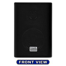 Acoustic Audio AA351B next to book for size comparison and space-saving benefit
