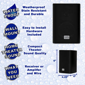 Acoustic Audio AA351B side profile highlighting slim design for discreet mounting